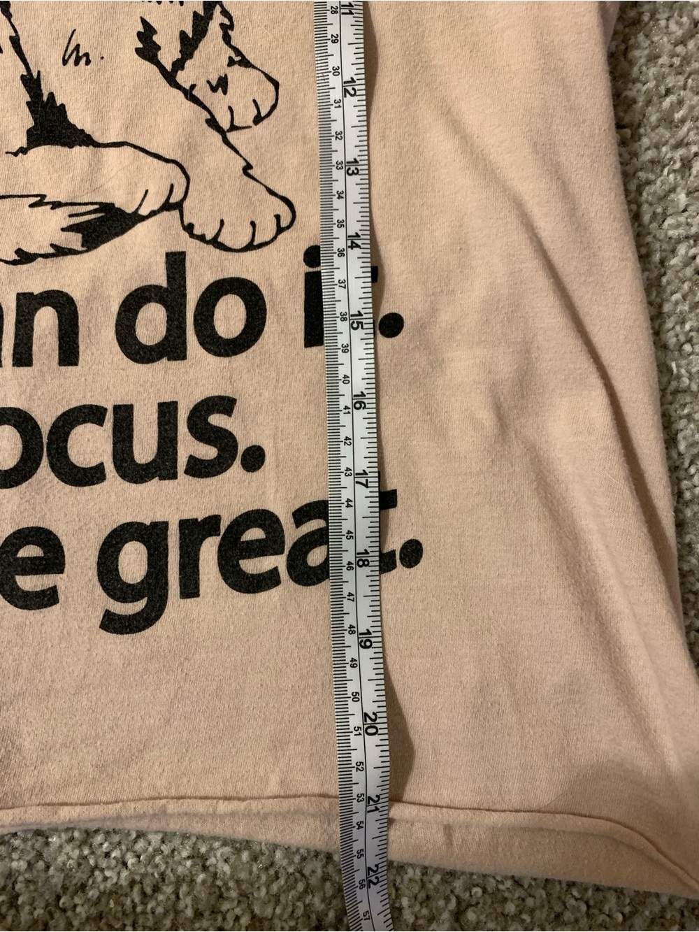Soft Pink Cat Graphic Tee - Encouraging Message - Picture 4 of 5